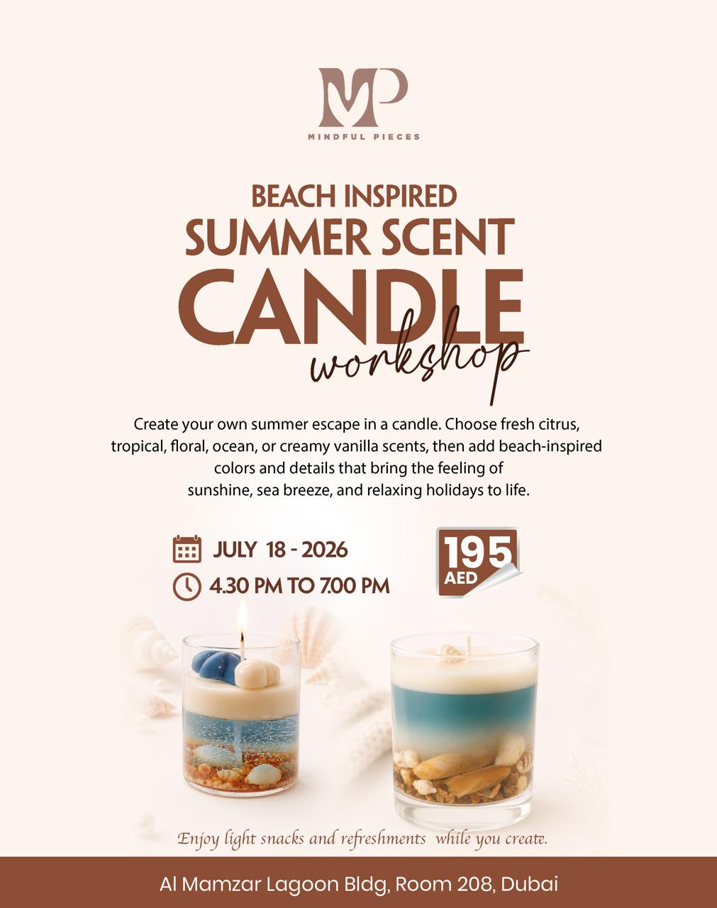 Beach-Inspired Summer Scent Candle Workshop